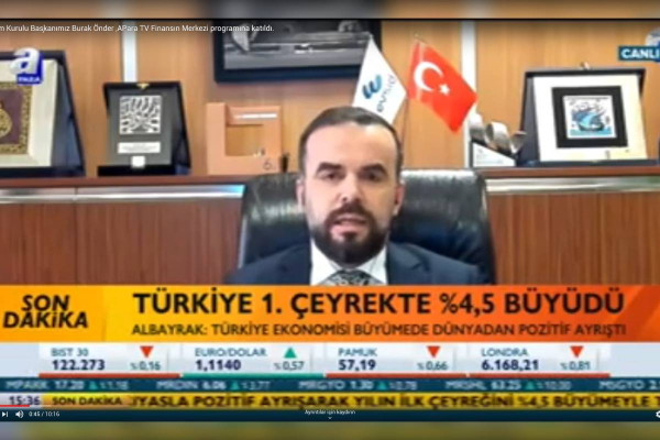 Yönetim Kurulu Başkanımız Burak Önder APara TV Finansın Merkezi programında Hande Özdemir'in canlı yayın konuğuydu